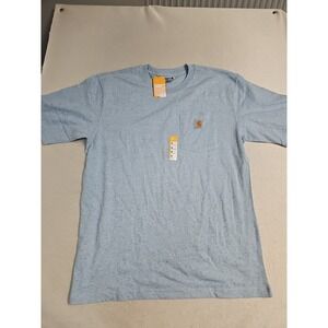 CARHARTT Shirt Mens M BLUE MENS OUTDOORS WORK WEAR HEAVYWEIGHT Pocket NWT